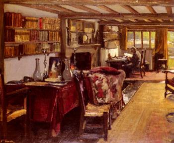 Sir John Lavery : A Writing Room At The Wharf